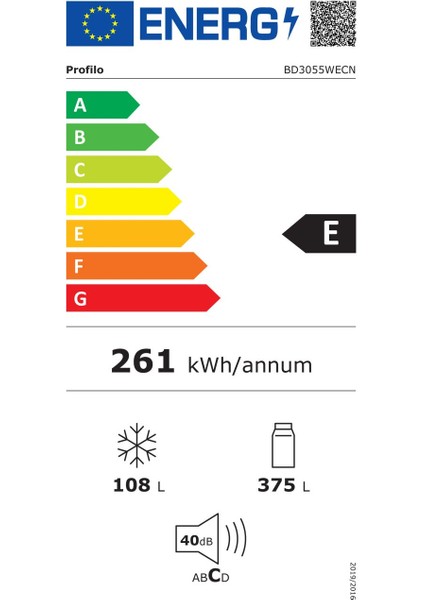 BD3055WECN E Enerji Sınıfı 483 Lt Nofrost Alttan Donduruculu Buzdolabı