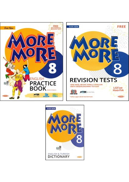 Fenomen Yayıncılık Kurmay Elt More And More 8. Sınıf Practice Book Seti - Test Book - Star Words Power - Selfie Test 4 Kitap 2022 - 2023