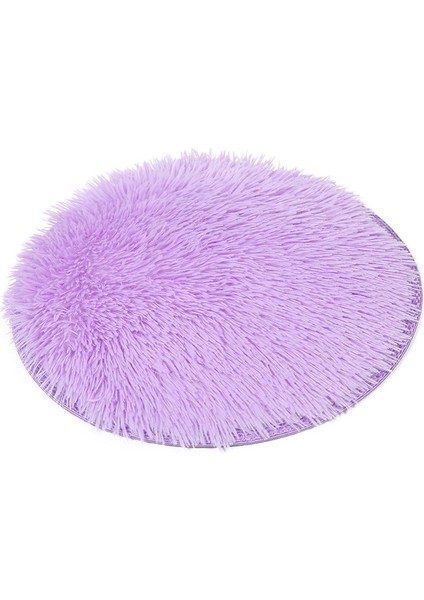 1 Adet Düz Renk Pet Uyku Mat Yuvarlak Kabarık Yumuşak Pet Battaniye Kediler Için (Yurt Dışından)