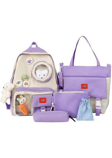 Figür Cepli Detaylı Okul Çantası Seti (Yurt Dışından)