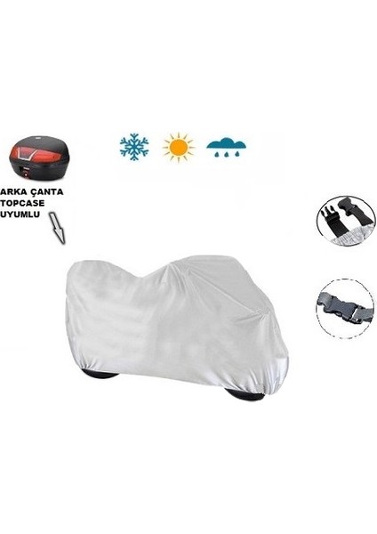 Yamaha Cygnus Rs Motosiklet Brandası Topcase Arka Çanta Uyumlu Branda Örtü