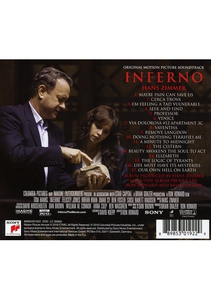 Hans Zimmer – Inferno (Original Motion Picture Soundtrack) CD