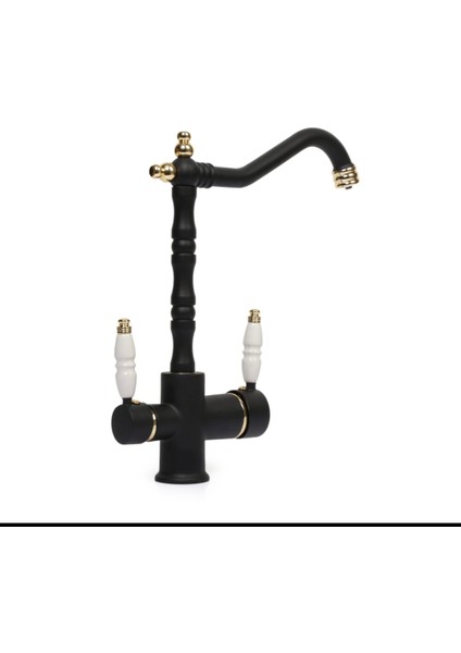 Rustik Evye Bataryası Siyah Arıtmalı Gold