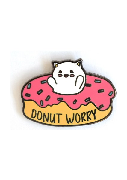 Donut Worry Broş