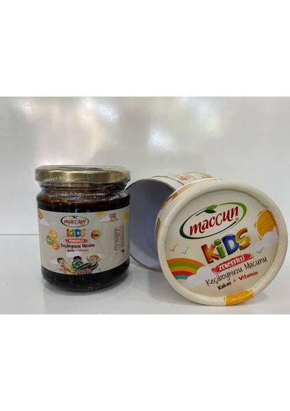 Kids Çocuklar İçin Kakaolu Zencefilli Keçiboynuzu Macunu + Vitaminler 2 x 240 gr modelleri
