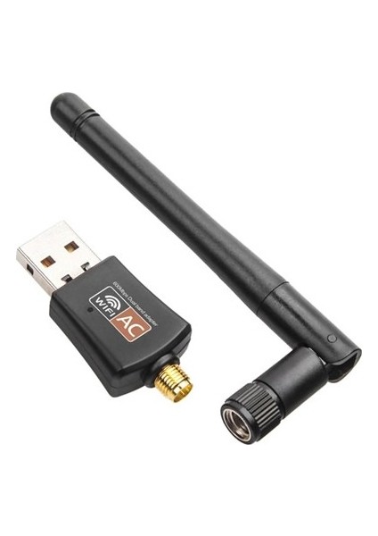 Antenli Kablosuz USB Wifi Alıcı 600 Mbps 5g Dual Band