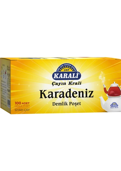 Karali Çay Karadeniz Demlik Poşet Siyah Çay 100'lü