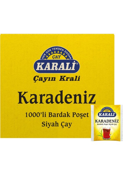 Karadeniz Bardak Poşet Siyah Çay 1000''li (1,5gr.)