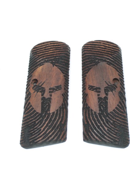 Browning Hp Fn 1922 Uzun Gladyatör Parmak İzi Motif Ceviz Ahşap Tabanca Kabzesi