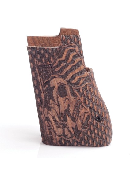 Desert Eagle Ceviz Ağacı Tabanca Kabzesi Bayraklı Cezalandırıcı T86