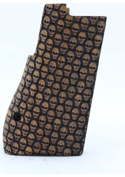 Desert Eagle Ceviz Ağacı Tabanca Kabzesi Kurukafa Temalı T64