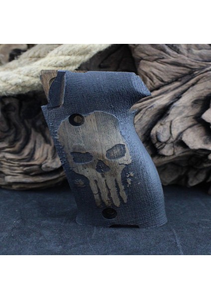 Sıg P220 Punisher Ceviz Ağacı Tabanca Kabzesi T81