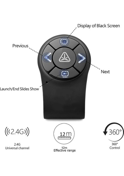 Kablosuz Sunucu Rf 2.4g Parmak Yüzük Uzaktan Powerpoint Ppt Slaytlar Clicker Kalem Şarj Edilebilir modelleri