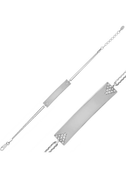 Gümüş Isimli Plaka Bayan Bileklik fiyatları