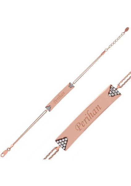 Gümüş Isimli Plaka Bayan Bileklik