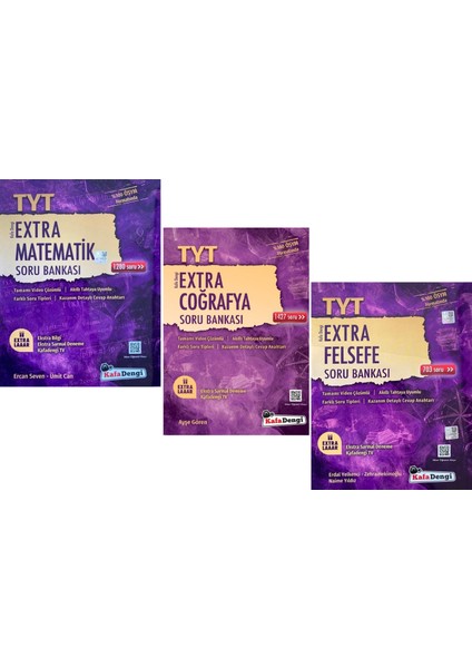 TYT 2023 Matematik + Coğrafya + Felsefe Extra Soru Seti 3 Kitap