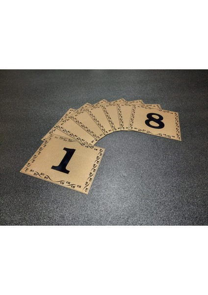 Kapı Numarası 10X12 cm Yapışkanlı No 1'den 8 E