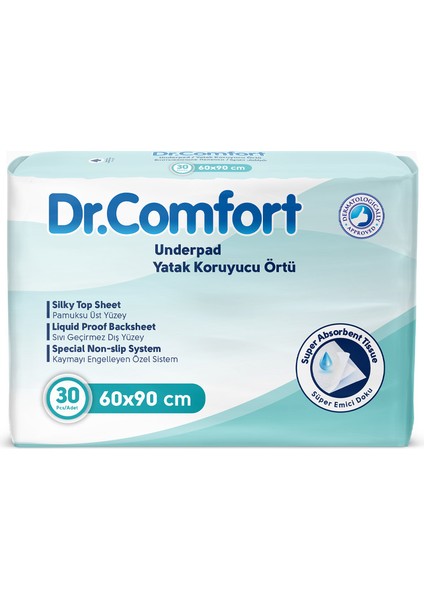 Dr Comfort 60X90 Yatak Koruyucu Örtü 30'lu 1 Paket 30 Adet