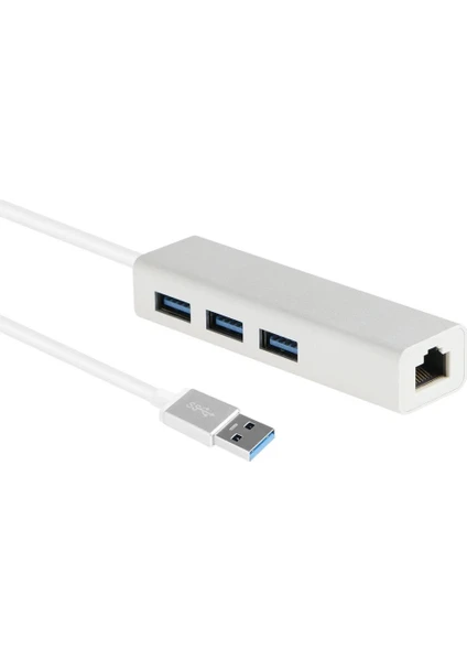 USB 3.0 To Ethernet RJ45 Gigabit 3 Port USB 3.0 Çoklayıcı