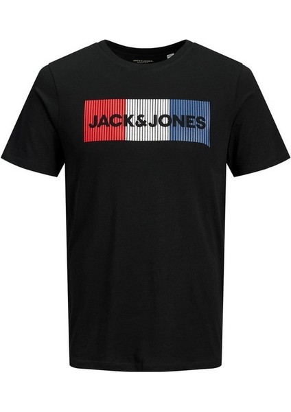 Jack & Jones Bisiklet Yaka Logolu Tişört-Corplogo