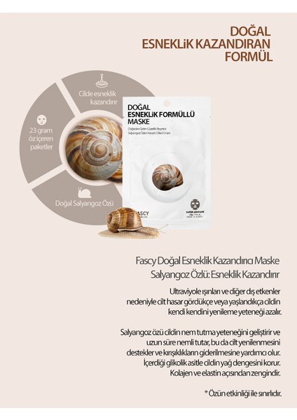 Fascy Salyangoz Özlü Doğal Esneklik Kazandırıcı Maske fiyatları