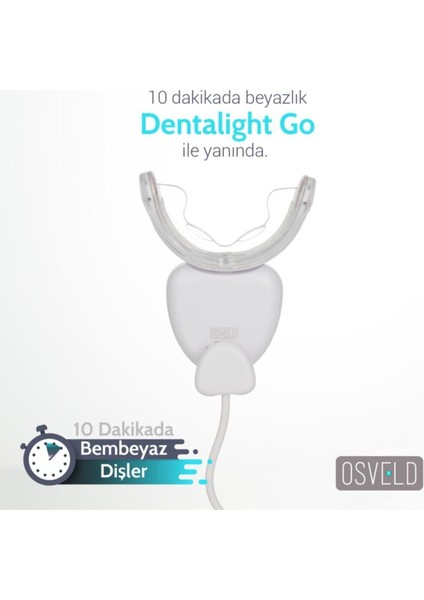 Dentalight Go Mavi Işık Teknolojisi ile Diş Beyazlatma Cihazı - Beyaz