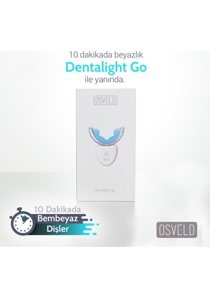 Dentalight Go Mavi Işık Teknolojisi ile Diş Beyazlatma Cihazı - Beyaz