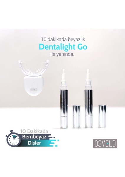 Dentalight Go Mavi Işık Teknolojisi ile Diş Beyazlatma Cihazı - Beyaz