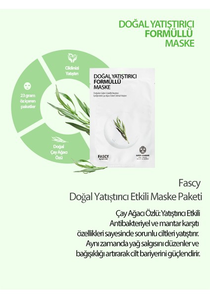 Fascy Çay Ağacı Özlü Doğal Yatıştırıcı Maske fiyatları