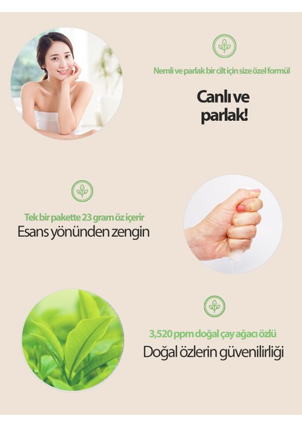 Fascy Çay Ağacı Özlü Doğal Yatıştırıcı Maske modelleri