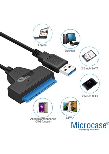 USB 3.0 To 2.5 Inç Sata HDD SSD Çevirici Veri Aktarma Kurtarma Kablosu - AL2625 fiyatları