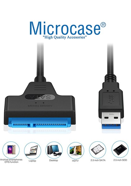 USB 3.0 To 2.5 Inç Sata HDD SSD Çevirici Veri Aktarma Kurtarma Kablosu - AL2625 indirimleri