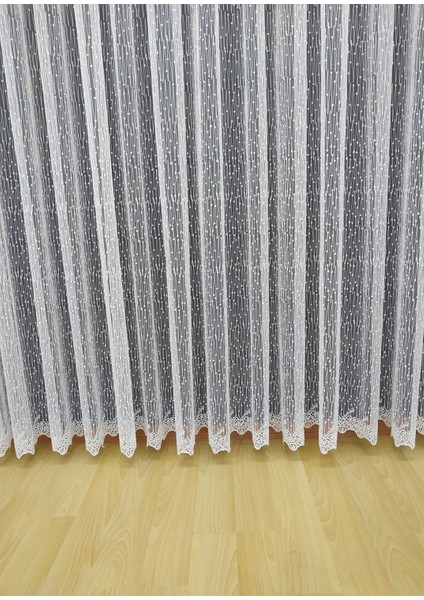 Fransız Camlara Uygun Kar Tanesi Zemin Işlemeli Seyrek Pile Tül Perde fırsatları