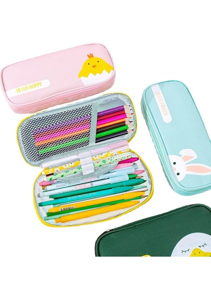 Basit Çizgi Film Büyük Kapasiteli Kalem Kutusu modelleri