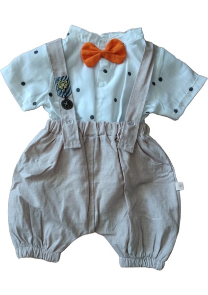 Puanlı Gömlek Bebe Salopet