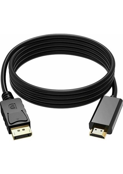 MAXGO 2077 Displayport To HDMI Kablo Display Port Çevirici Dönüştürücü 1.8 M