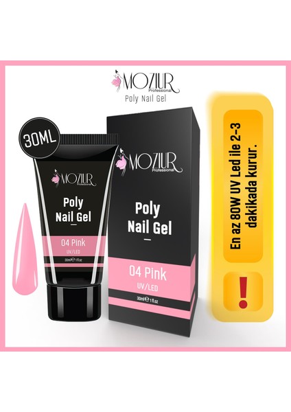 Uv/Led Poly Jel 30ml - Pink