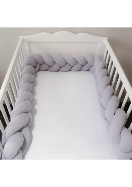 Guldesıgnstore 3lü Model Örgü Koruma Açık Gri 600 cm (100 x 200 Beşik Için Kapılı Model )