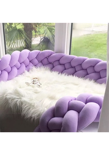 Guldesıgnstore 4 Lü Model Örgü Koruma Mor 420 cm