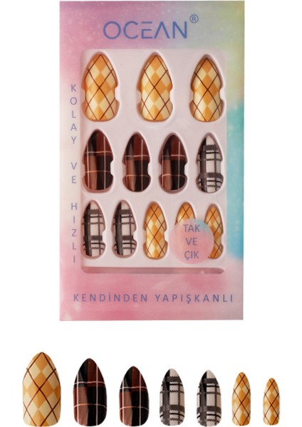 - Tak ve Çık Kendinden Yapışkanlı Takma Tırnak