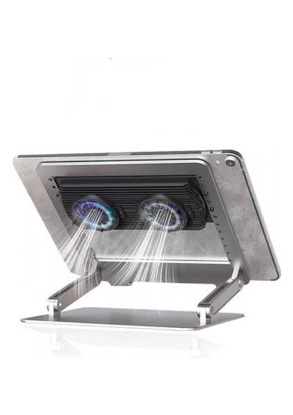 Rgb Işıklı Yüksekli Ayarlı Çift Fanlı Dizüstü Bilgisayar Laptop Soğutucu Stand Laptop Masası