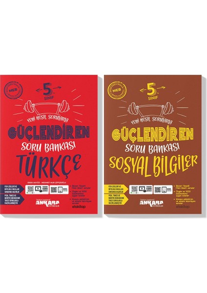 5.Sınıf Türkçe Sosyal Güçlendiren Soru Bankası Seti 2023 2 Kitap
