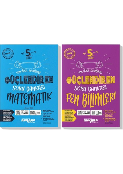 5.Sınıf Matematik Fen Güçlendiren Soru Bankası Seti 2023 2 Kitap