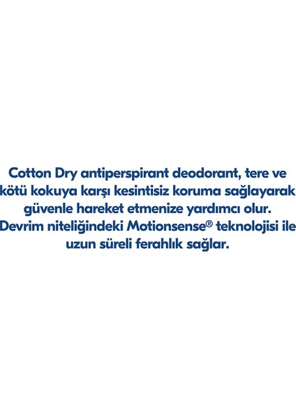 MotionSense Kadın Sprey Deodorant Cotton Dry Antiperspirant 150 ml indirimleri