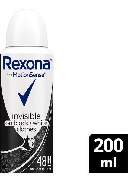 Invisible Black + White Kadın Sprey Deodorant 200 ml