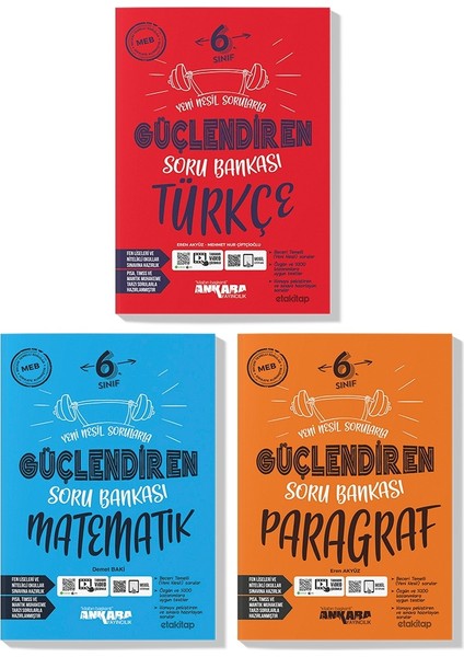 6.Sınıf Türkçe Matematik Paragraf Güçlendiren Soru Bankası Seti 2026 3 Kitap
