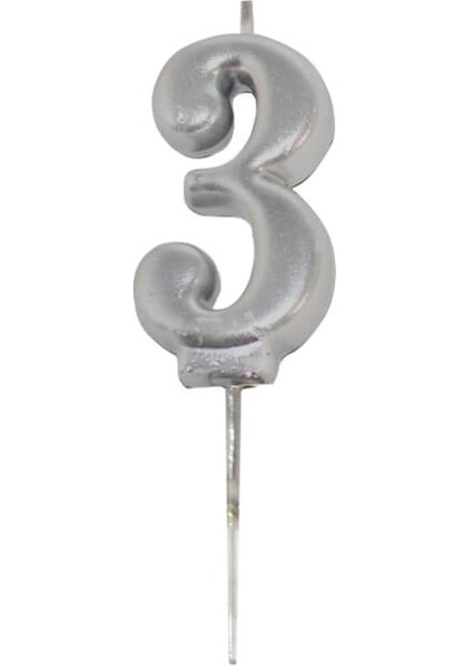 Rakam Mum Gümüş No:3