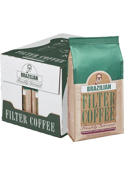 Kurukahveci Mehmet Efendi  Brazilian Filtre Kahve 250 gr x 12 Adet