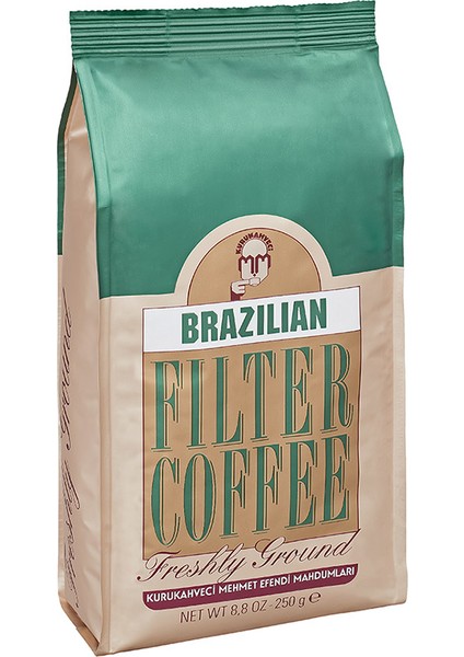 Kurukahveci Mehmet Efendi  Brazilian Filtre Kahve 250 gr x 12 Adet