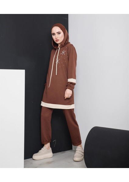 Inci Detaylı Kapşonlu Spor Takım